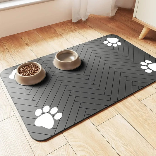 🐾 Feeding Mat-Absorbent For Food and Water Bowl