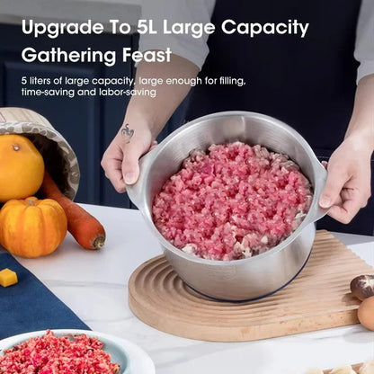 🥩 Electric Meat Grinders 5L Food Crusher Stainless Steel Multifunctional